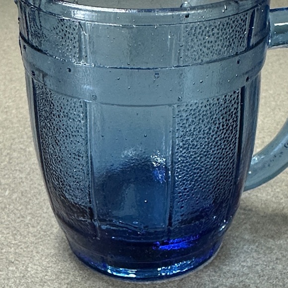 Deep Blue Glass Mug/ toothpick holder/ shotglass - Picture 8 of 10